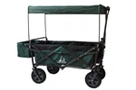 Folding Beach Wagon Garden Cart Sport Storage Utility 4 Buggy Wheel W/canopy New. Fixed Price $119.00.