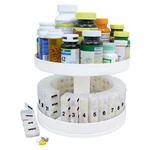 North American Health + Wellness Herrschners Revolving Medicine Center, White (j. Fixed Price $56.86.