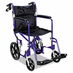 Medline MDS808210ABE 18X16" Aluminum Transport Chair - Blue. Fixed Price $100.00.