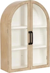Kate Laurel Arcott Wall Cabinet 21 X 8 30 Natural Wood White Arched. Fixed Price $294.00.