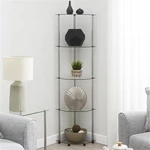 DESIGNS2GO Classic Glass Tier Corner Tower 13.75" - Modern Media Storage Books. Fixed Price $113.07.