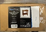 Aquateak Patented 18" Sumba Shower Bench With Shelf. Fixed Price $99.00.