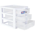 Sterilite Small 3 Unit, Clear Plastic Countertop Or Desktop Drawers,white. Fixed Price $9.92.
