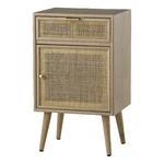 Benjara Keli 28" Accent Cabinet- 1 Drawer- Pine- Woven Rattan Design- Natural. Fixed Price $194.52.
