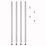 Alera Stackable Posts For Wire Shelving, 36" High, Silver, 4/PACK. Fixed Price $37.99.