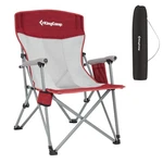 Kingcamp Camping Chair For Adults With Arm Rest And Cup Oversize, Red&gray. Fixed Price $110.77.