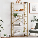 5-TIER Bookshelf Free Standing Bookcase Storage Display Rack Wood Metal Frame. Fixed Price $81.88.