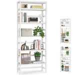 Homykic 6-TIER Bamboo Bookshelves And Bookcases, Adjustable 63.4 Tall Shal. Fixed Price $115.10.