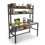Aquzee Computer Desk With Hutch, 47 X 23.6" Shelves, Tall Ho. Fixed Price $231.33.