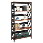 Pemberly Row Five-tier Bookcase Cherry And Black Wood Finish. Fixed Price $176.11.