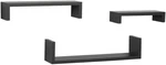 Knape & Vogt 243-BK Floating Ledge Shelf Kit 3PC. Fixed Price $34.99.