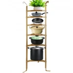 Vevor Cookware Stand Vertical Pot Rack 6 Shelf Storage Kitchen Color Coppery. Fixed Price $69.99.