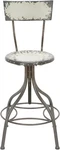 Stylish 41" Beige Metal Bar Stool With Backrest Comfort And Elegance. Fixed Price $124.99.