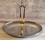 1950S Kromex Or Riviera Chrome Serving Stand Mid Century Retro Atomic Tray B56. Fixed Price $12.50.