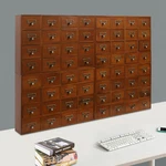 64-DRAWER Storage Cabinet Pine Wood Furniture Tabletop Box For Home. Fixed Price $176.63.