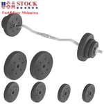 44LB Adjustable Barbell Weight Set With Plates And Star Locks For Home Gym Black. Fixed Price $78.07.