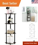 Turn-n-tube Corner 4-TIER Bookshelf, Display Storage Shelves Wi.... Fixed Price $50.39.
