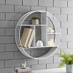 White Brody Wall Shelf, Round 3 Tier Mounted Floating For Bathroom,. Fixed Price $123.16.