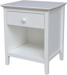 International Concepts Solid Wood Nightstand With 1 Drawer White. Fixed Price $283.99.