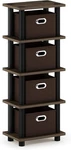 Turn-n-tube 4-BINS System Rack, Columbia Walnut/black/dark Brown. Fixed Price $41.99.
