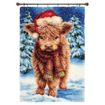 Herrschners Christmas Highland Calf Kit & Hanger Latch Hook. Fixed Price $99.98.