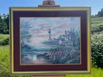 Carl Valente, Lighthouse, "dancing Lights At Sea Side, Hand Signed Litho: #966.. Fixed Price $395.00.