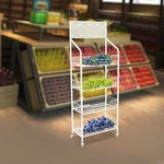 4-TIER Mobile Retail Display Rack Snack Storage Organizer Basket Stand With Hook. Fixed Price $105.65.
