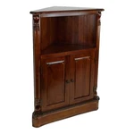 Benjara 35" Classic Wood Corner Cabinet- Open Shelf- 2 Door Brown. Fixed Price $659.99.