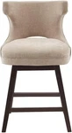 Madison Park Emmett Swivel Stool-chic Scoop Back Counter Height Barstool Beige. Fixed Price $154.00.