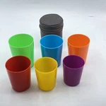 Vintage Cups For 6 Travel Vinyl Case Color Coded Nesting Zipper. Fixed Price $11.96.