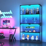 Garvee Glass Display 4-TIER, Curio Bookcase Cabinets With Doors.... Fixed Price $330.83.