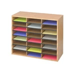 Safco Products Wood/corrugated Literature Organizer, 24 Compartment, 9402MO, Med. Fixed Price $151.10.