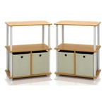 Furinno 2-99152BE Go Green 3-TIER 2-BINS Multipurpose Shelf Set Of Two. Fixed Price $100.52.
