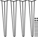 Happybuy Hairpin Table Legs 16" Black Set Of 4 Desk 880LBS Load Capacity. Fixed Price $27.99.