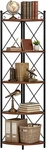 Tier Corner Stand, 55.2" Tall Bookshelf, Plant Rustic Brow. Fixed Price $104.99.