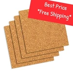5 X 1/4" Cork (4-PACK) Tile Coaster Sheet Bulletin Message Board Craft Dart. Fixed Price $9.95.