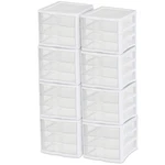 Sterilite Clearview Compact Stacking 3 Drawer Storage Organizer System, (8 Pack). Fixed Price $91.49.
