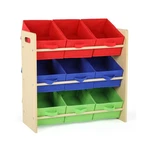 Humble Crew Kids Toy Organizer With 9 Fabric Storage Bins, Natural/primary. Fixed Price $55.44.