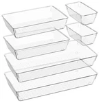 6 Pcs Large Drawer Organizer, 3SIZES Plastic Versatile Desk .... Fixed Price $19.86.