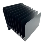 Huron Vertical 8 Slot Steel Desk Slant Organizer/sorter Black HASZ0156. Fixed Price $72.70.