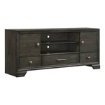 Benjara Jeni Tv Media Console- Sliding Doors- 2 Drawers- Rustic Dark Gray. Fixed Price $646.92.