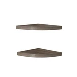 Danya B Rustic Weathered Oak Corner Radial Shelves (set Of 2). Fixed Price $37.89.