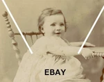 1800S Ooak Cabinet Card Toddler Luvell Crum Table Chair Evans Clinton Illinois. Fixed Price $74.99.
