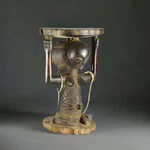 Luba Old (+100YEARS) Caryatid Stool Tabouret Seat Congo African Tribal Art 1412. Fixed Price $18802.50.