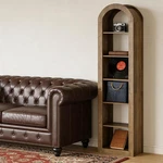 Open Bookcase,arched Display Shelf With Ample Storage,easy Assembly. Fixed Price $188.00.