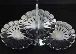Beautiful Mid Century 3-TIER Folding Chrome Metal Serving Tray Dessert Stand. Fixed Price $25.00.