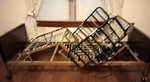 Fully Electric Adjustable Hospital Bed Frame With Side Rails & Casters. Fixed Price $150.00.