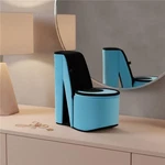 Homeroots 469220 10 In. Black & Turquoise Fabric Wood Section Jewelry Box.... Fixed Price $40.12.