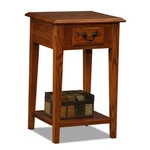 Haven Ridge Solid Wood Square Side Table With Drawer And Shelf, Medium Oak Br.... Fixed Price $153.00.