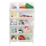 Uniplay 5 Tier Toy Storage Organizer 10 Removable Bins Re-configurable Base. Fixed Price $103.60.